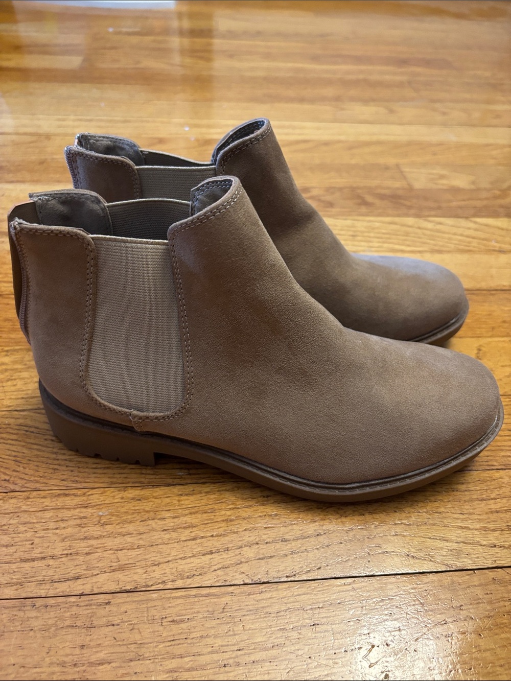 ESPRIT Taupe Suede Chelsea Ankle Boots
